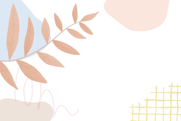 Liść botaniczny Memphis tło png przezroczyste w pastelowym kolorze