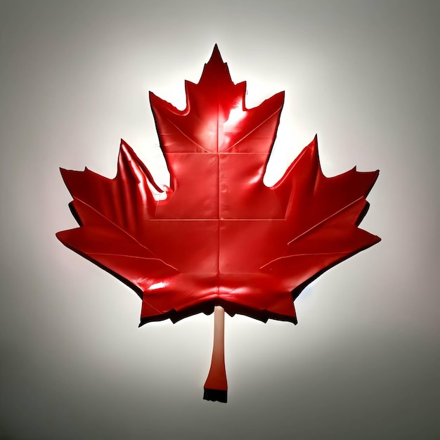 Liść klonu czerwonego z napisem Kanada