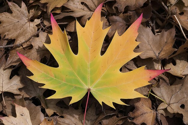 Zdjęcie liść klonu jesienią
