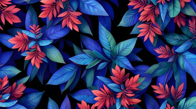 Liść Liść Tło Botaniczny kwiatowy z miejsca na kopię Ozdobna tapeta wektorowa z żywymi jesiennymi liśćmi, możliwa dzięki generatywnej sztucznej inteligencji