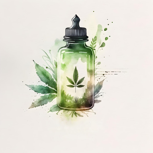 Liść marihuany minimalistyczny symbol logo marki