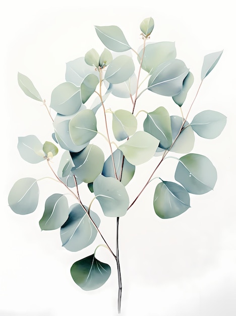 Zdjęcie liście eukaliptusa ilustracja
