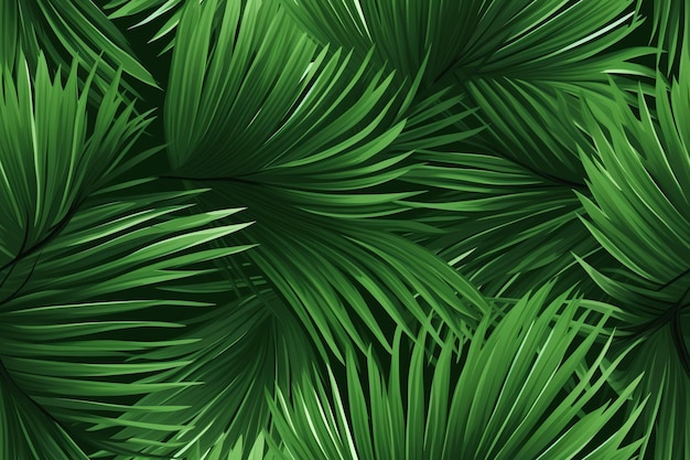 Liście palmowe zielony tropikalny wzór pozostawia bezszwowe tło