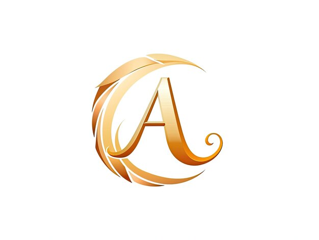 Zdjęcie litera a w odznace stylu logo prosta ilustracja projektu 2d generative ai