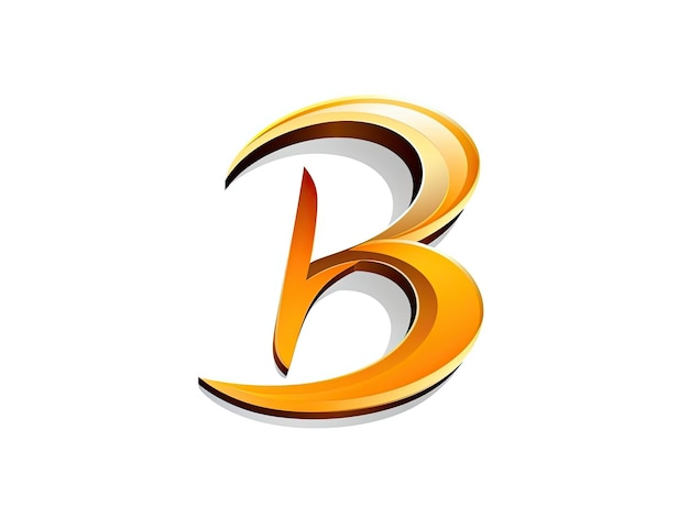 Zdjęcie litera b w odznace stylu logo prosta ilustracja projektu 2d generative ai
