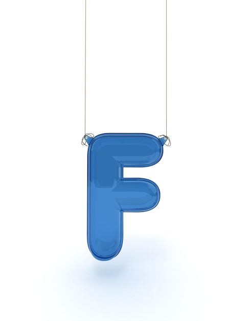 Zdjęcie litera f z wiszącego alfabetu