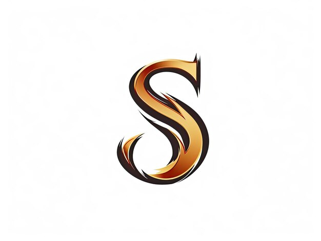 Zdjęcie litera s w stylu logo odznaka prosta ilustracja projektu 2d generative aixa