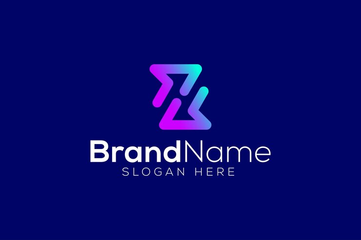 Zdjęcie litera z technologia gradient logo szablon wektora projektu