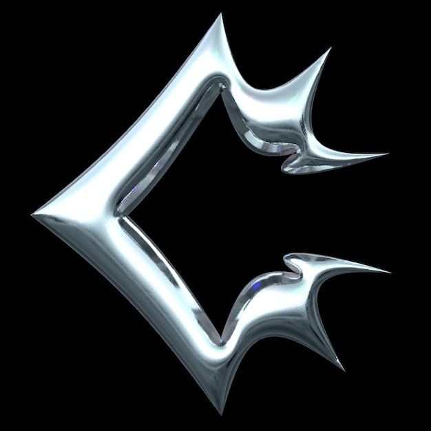 Litery chromowane 3d