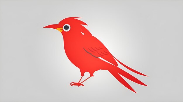 Liverbird prosta minimalna naklejka AI Generative