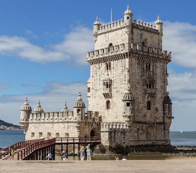 Lizbona, Wieża Belem - rzeka Tag, Portugalia Tejo.