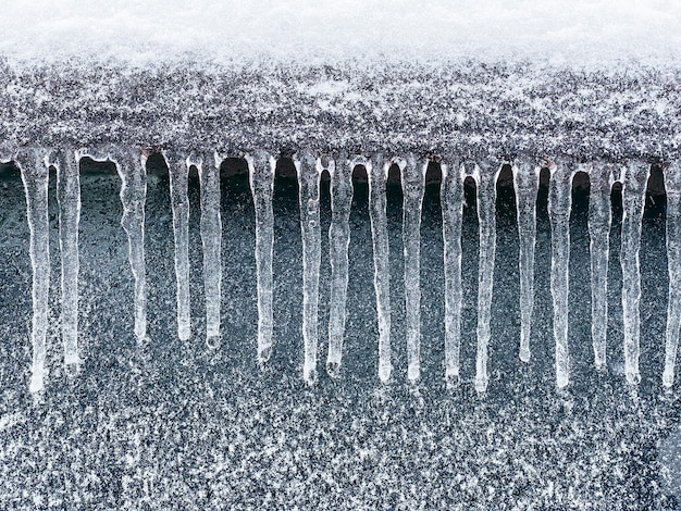 Zdjęcie lód po zimie burza śnieżna burza śnieżna przestrzeń kopiowania