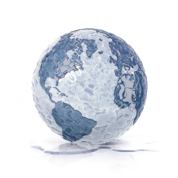 Zdjęcie lodowa kula ziemska