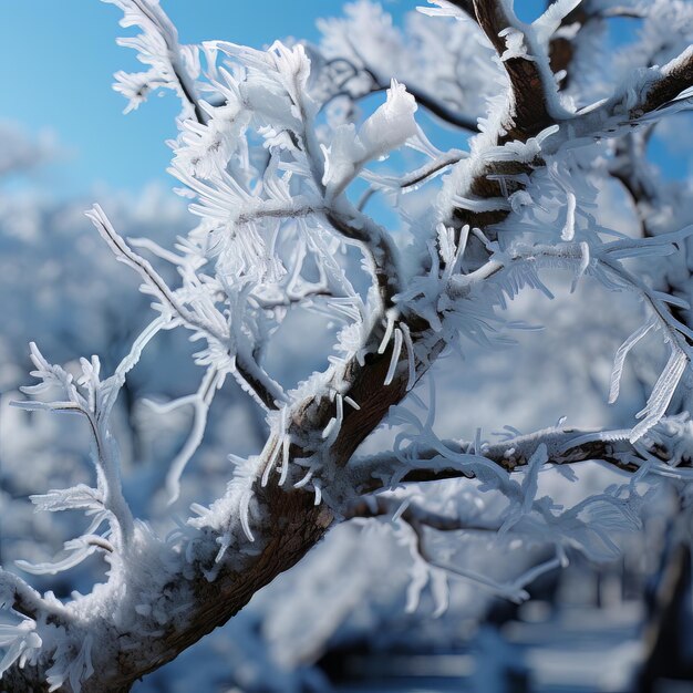 Lodowate złożoności zimowego krajobrazu Foto
