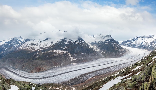 Zdjęcie lodowiec aletsch szwajcaria alpy