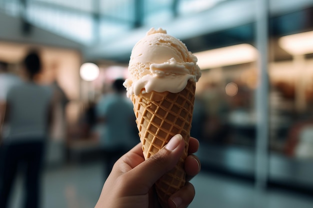 Lody czekoladowe w rożku Generuj Ai