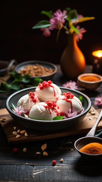 Lody mochi to słodycze wykonane z japońskiego mochi