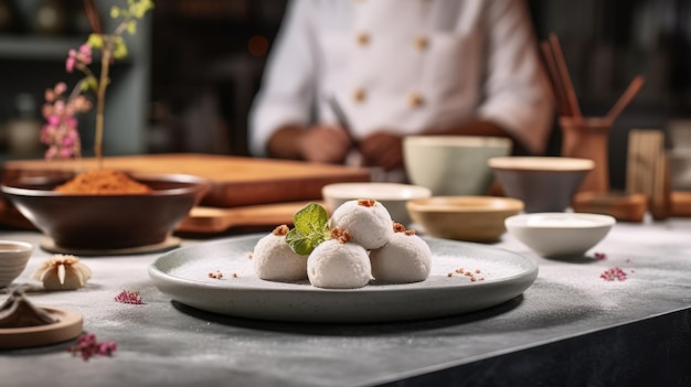 Zdjęcie lody mochi to słodycze wykonane z japońskiego mochi