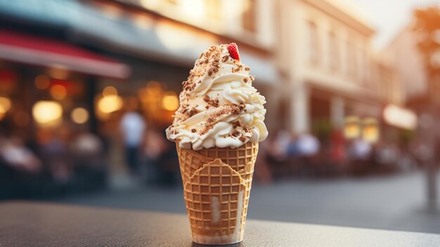 Zdjęcie lody w pojemniku