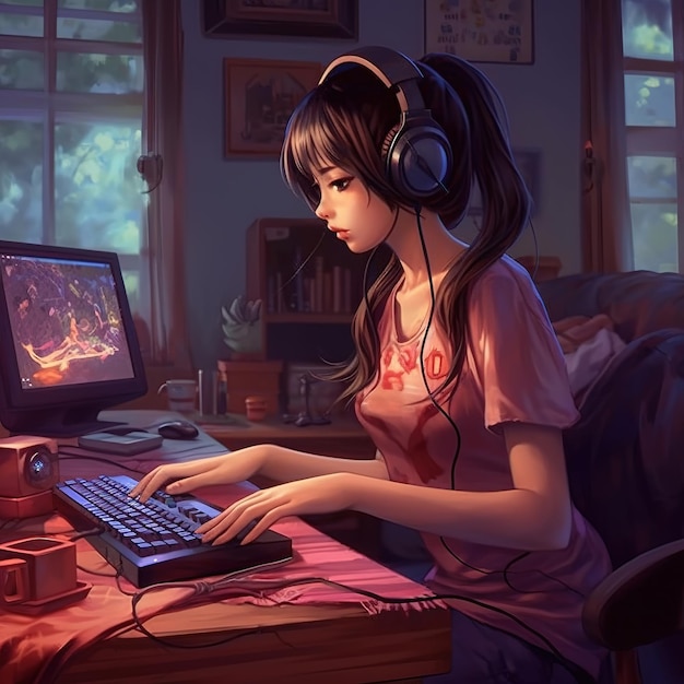 Lofi study beats focus vibe ilustracja