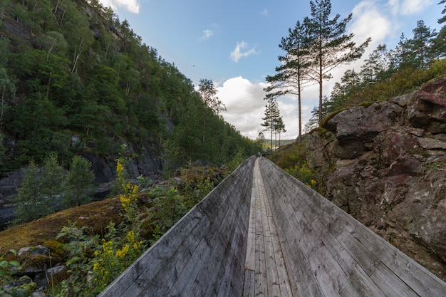 Log Flume w Steinsfossen w Vennesla w Norwegii