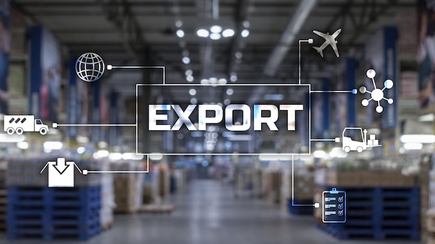 Logistyka Import Eksport tło 2021