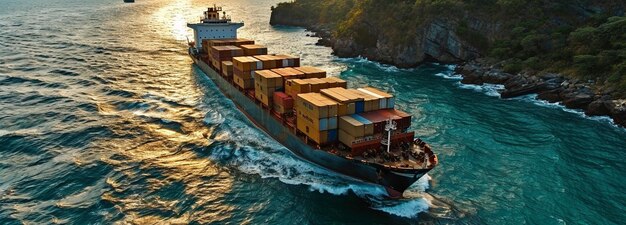 Zdjęcie logistyka statków i transport kontenerówxa