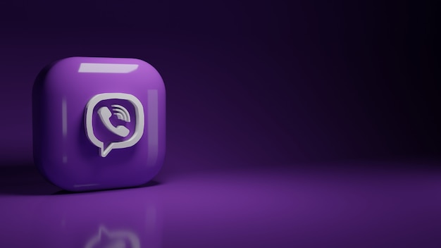 Logo aplikacji 3d viber