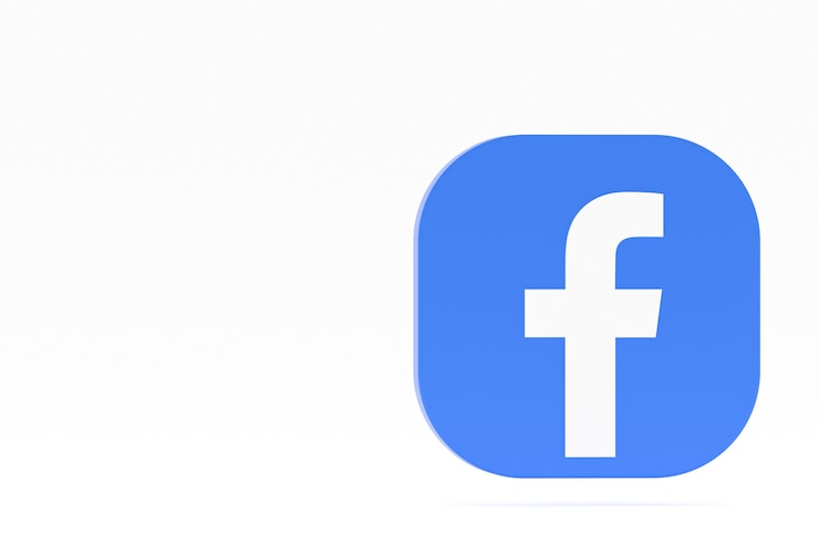 Zdjęcie logo aplikacji facebook renderowanie 3d na białym tle