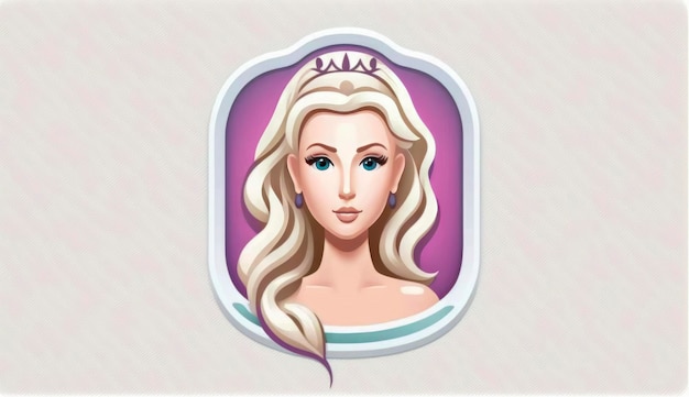 logo aplikacji minimalistyczny wektor naklejka Barbie