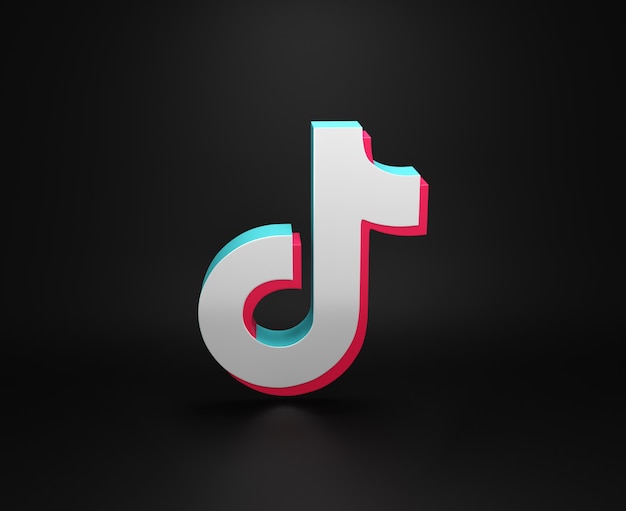 Logo Aplikacji Tik Tok W Minimalnym, Prostym Stylu