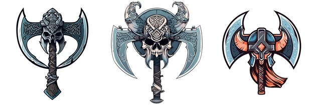 Logo Battle Axe Viking 2D