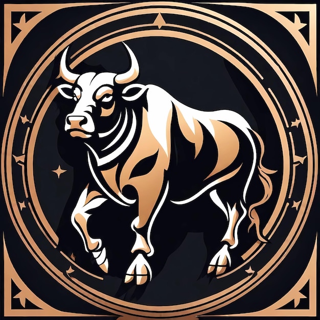 Logo Bull Vector Icon Ilustracja Wektory projektowe premium