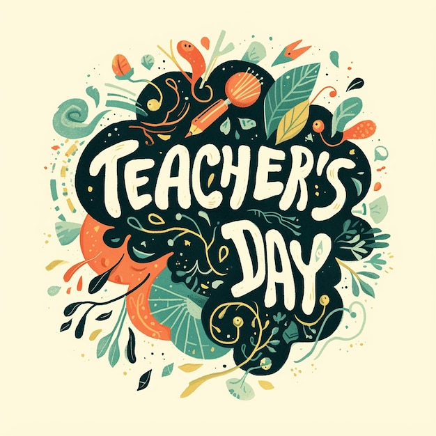 Logo Dzień Nauczycieli sztuki ilustracji szkolnej