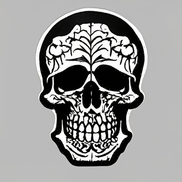 Logo i ilustracja wektorowej czaszki Day Of The Dead