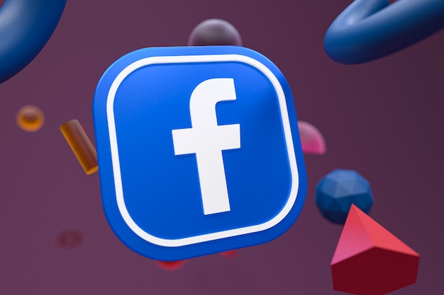 Logo ig Facebook na abstrakcyjnej geometrii