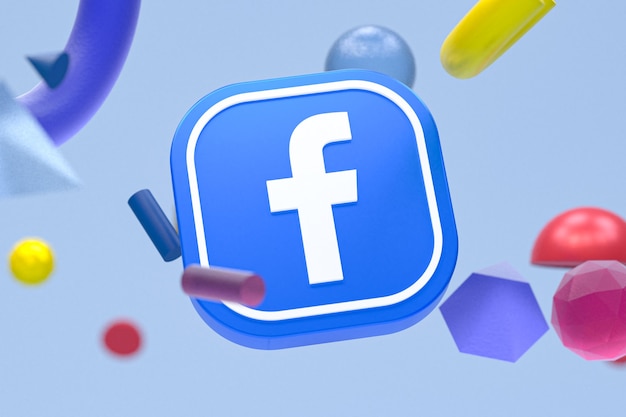 Logo Ig Facebooka Na Tle Abstrakcyjnej Geometrii