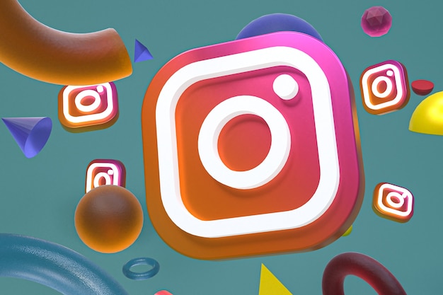 Logo Ig Instagrama Na Abstrakcyjnej Geometrii