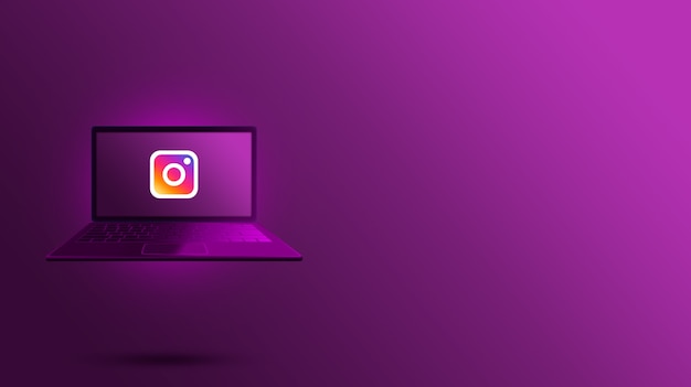 Logo Instagram Na Ekranie Laptopa