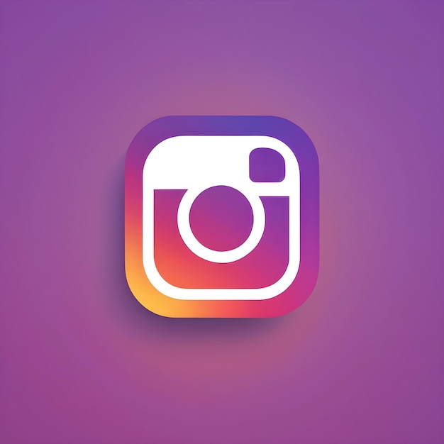 Zdjęcie logo instagrama z niską poli