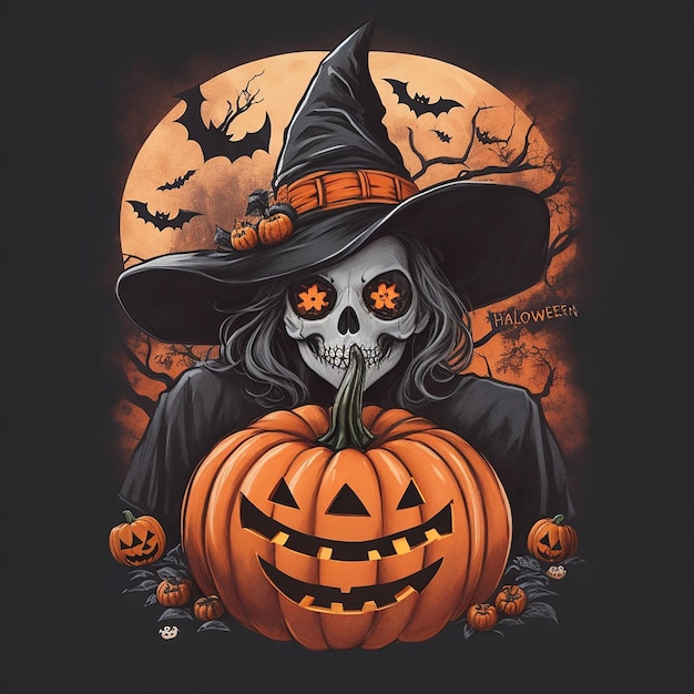 Logo koszulki na Halloween