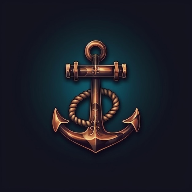 Logo kotwicy statku