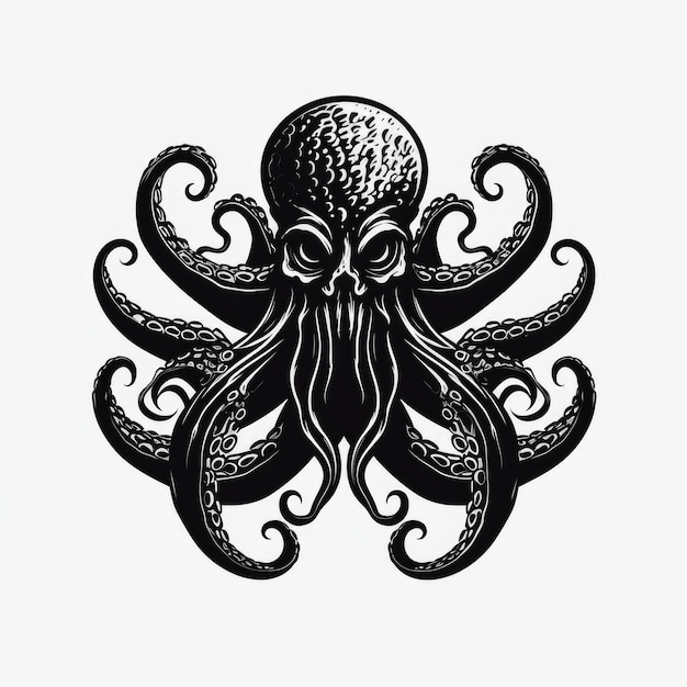 Logo Kraken czarno-białe wygenerowane przez AI