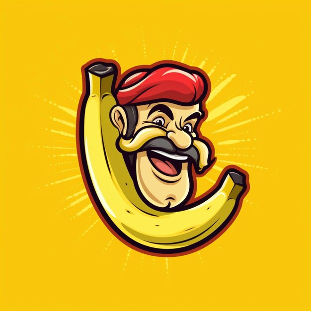 Logo kreskówka banan 2