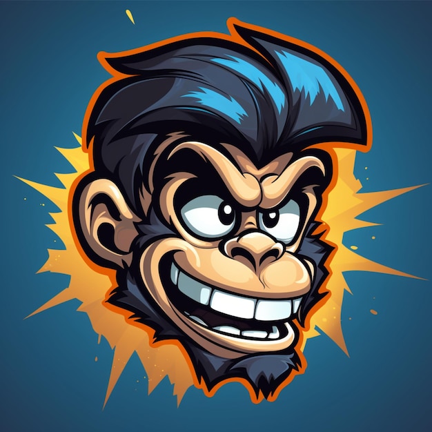 logo kreskówka małpa