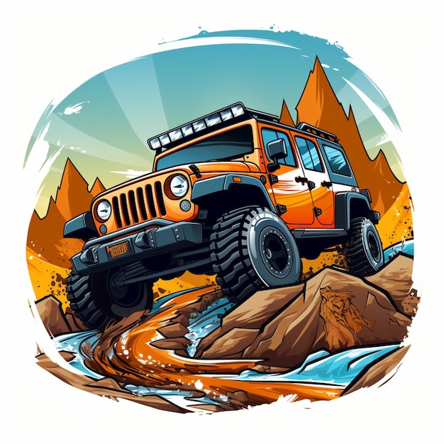 logo kreskówka offroad