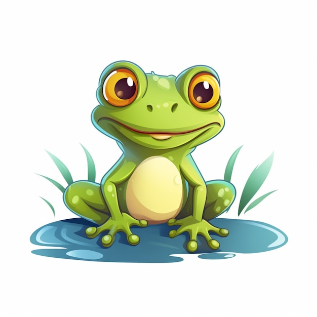 logo kreskówka żaba