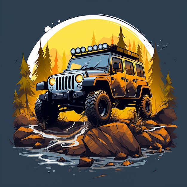 Zdjęcie logo kreskówki offroad