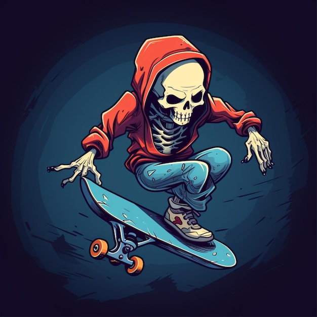 logo kreskówki skateboardingu