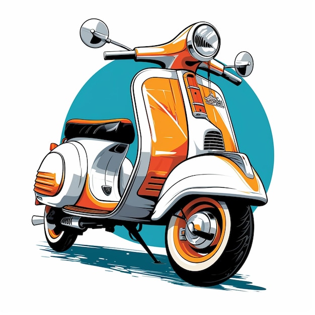 Zdjęcie logo kreskówki vespa